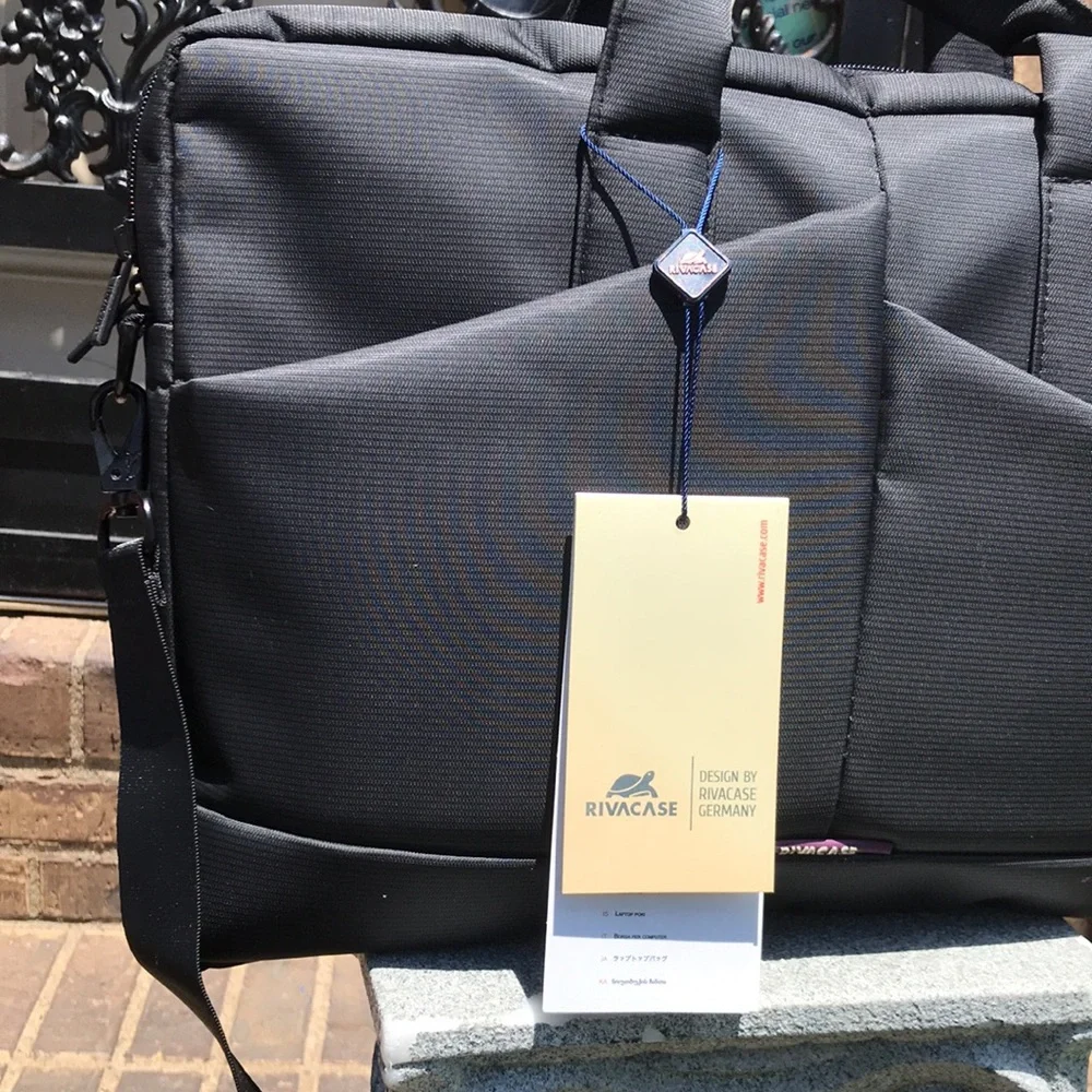 🚨B2G1 New RIVACASE Black 16' Laptop Bag with Shoulder Strap